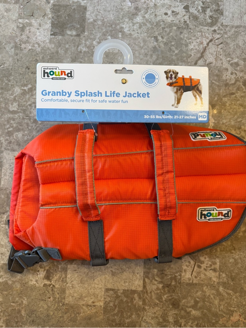 NEW Outward Hound Dog Life Jacket – Orange, Size Medium